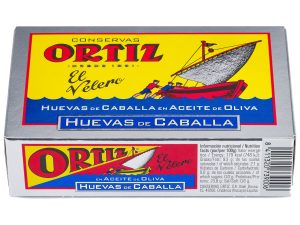 Conservas Ortiz Mackerel eggs (fish) in olive oil 110g
