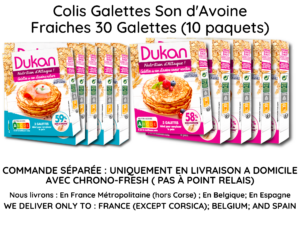 Paquetes de galetas frescas 30 galetas (naturales + sabor a vainilla)