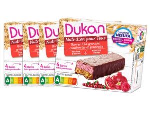 Lot de 4 barres grenade cranberries framboise